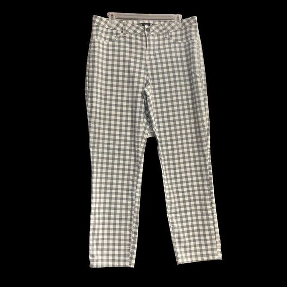 TRU LUX JEANS Gingham Black & White Size 12 Inseam 28” - Picture 11 of 12